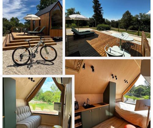 Tiny House Mon Cabanon grand jardin terrasse climatisation