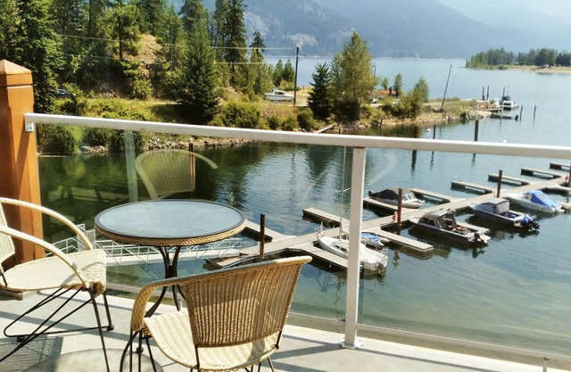 Top floor and beautiful view at Marina Ridge on Kaslo Bay