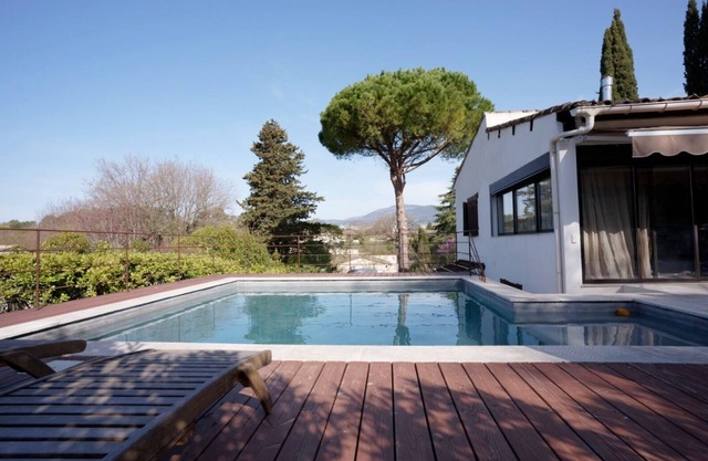 Top of villa with swimming pool and private garden