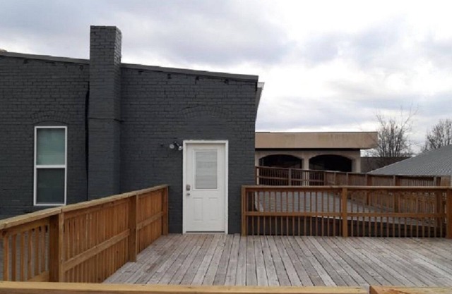 Totally renovated Tell City IN apartment with huge deck above a wine room