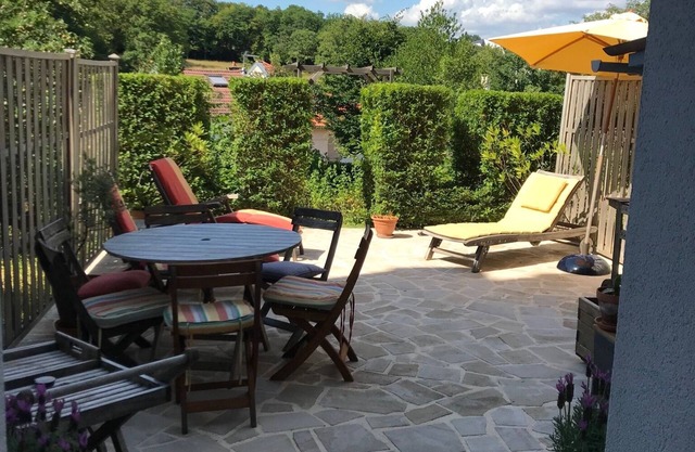 Townhouse at the entrance of the town with terrace and garden