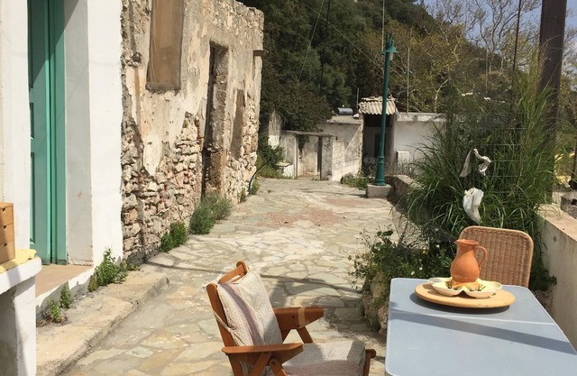 Traditional house in Platania village, Rhodes, Greece.