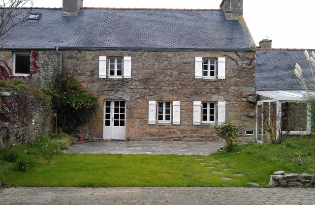 Traditional house made of granit, next to the harbour
