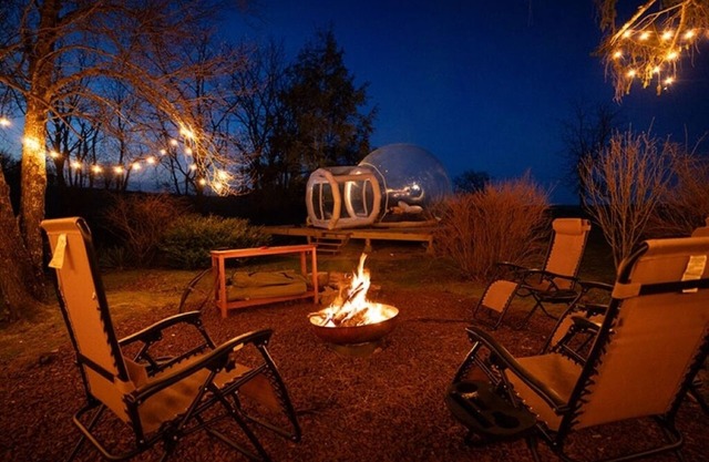 Unique Stay! Ricketts Chic Farmhouse Retreat w/BUBBLE Tent