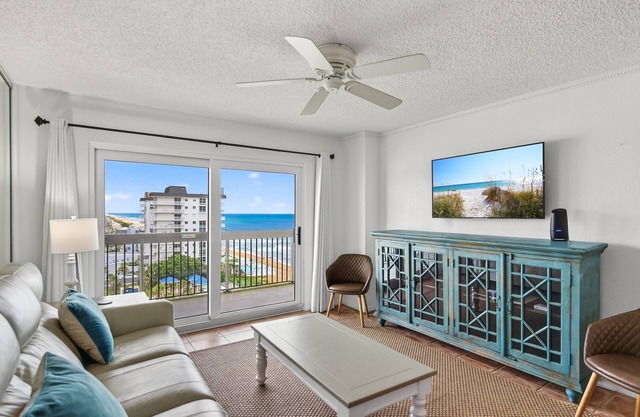 Updated oceanfront with beautiful beach views, large balcony, heated pool and garage