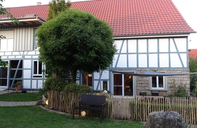 Vacation apartment Maiere's Schaire with fenced terrace at the gates of Rothenburg, ob der Tauber.