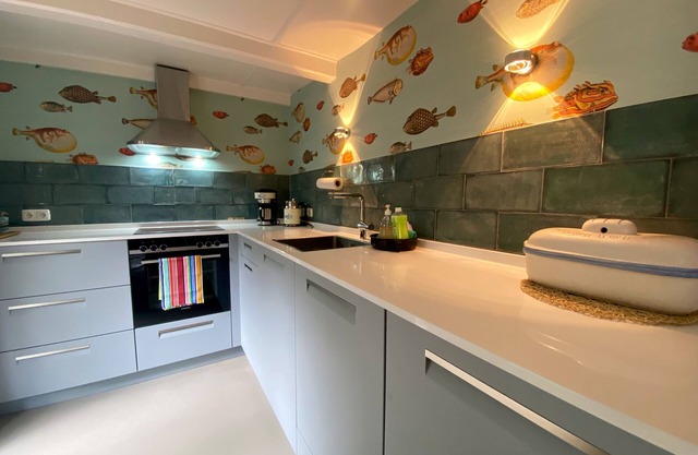 Vacation home close to the beach with wood-burning stove, terrace