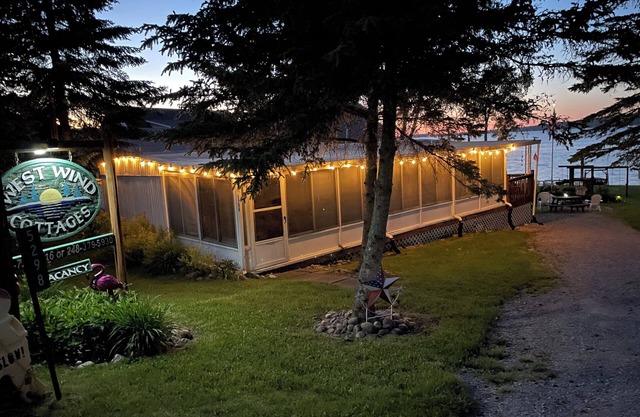 Vacation Stay at Hubbard Lake Air-Conditioned Lakefront Mobile Home
