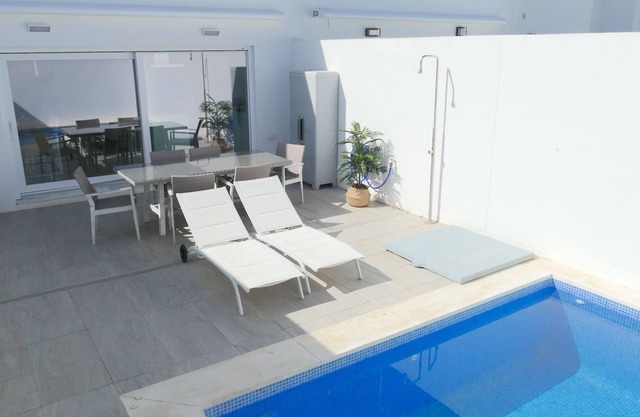 Very modern and tastefully furnished terraced house with small private pool