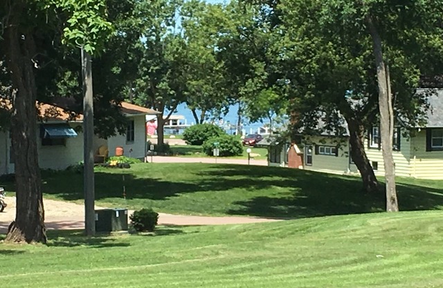 View of West Lake Okoboji. Walk to Lake and Private Association Beach.