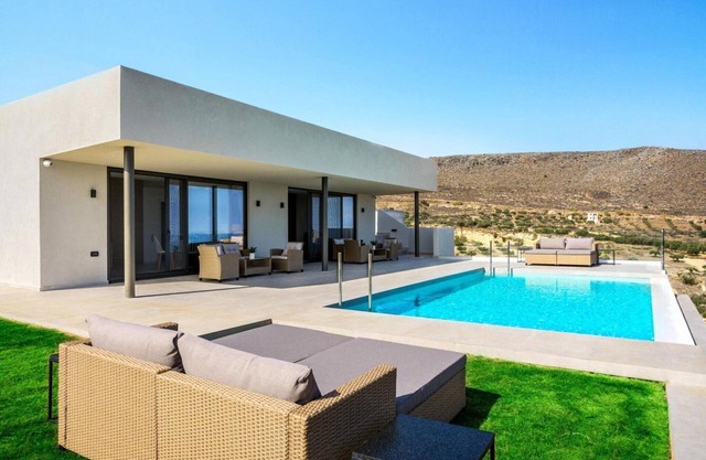 Villa in Gournes with Private Pool & Sea Views