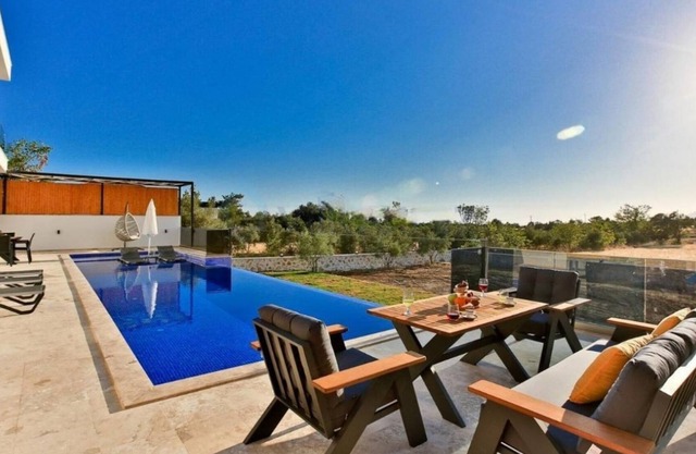 Villa with Jacuzzi, Hammam, Sauna and Pool in Kas