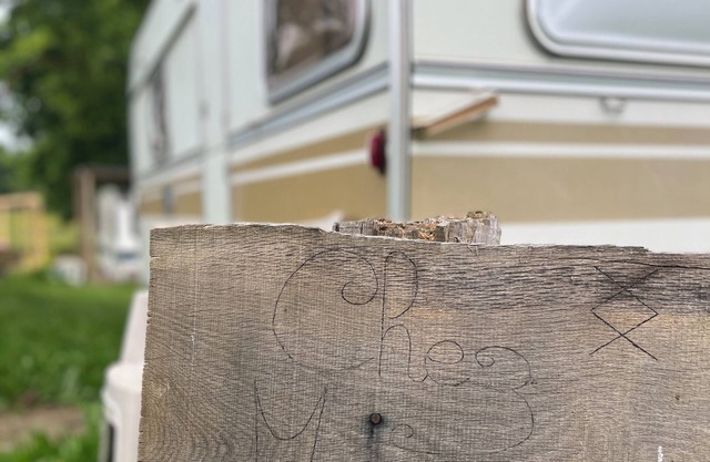 Vintage caravan, Nature stay at Michelle's.