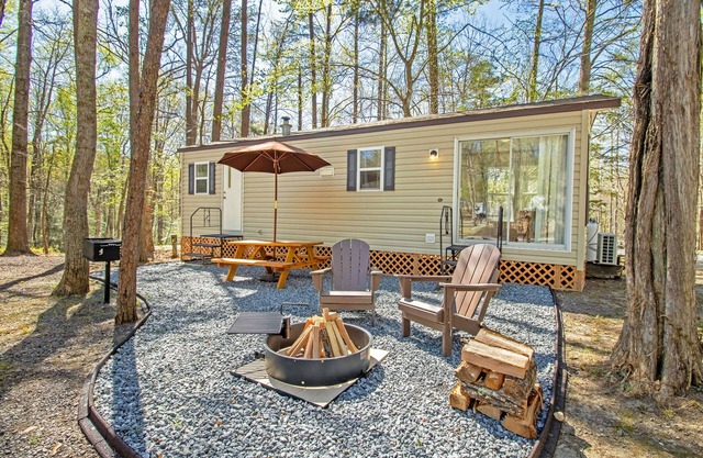 Vintage RV Camp Trailer at Wilderness Presidential