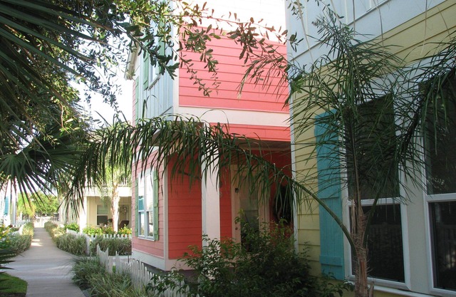Waterfront community with its own private beach and fishing pier.