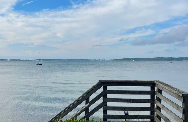 Waterfront home with private beach amazing view and sleeps 10 !
