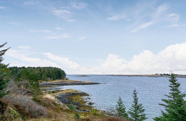 Welcome to the island of Smøla and this charming cottage on a sheltered and quiet bay.