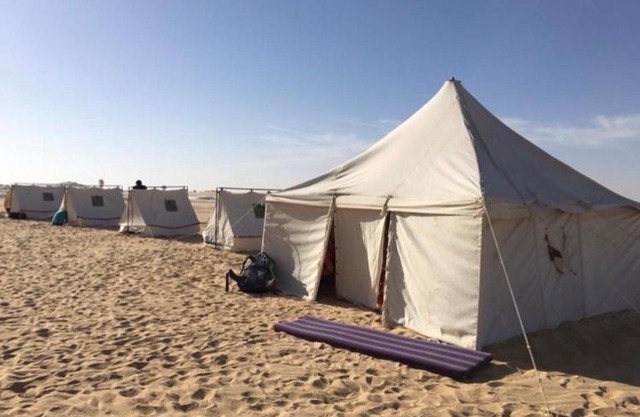 White desert camp