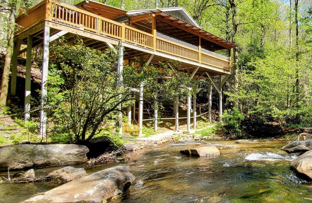 Whitewater Paradise Solo Stove Hot Tub Dog Friendly