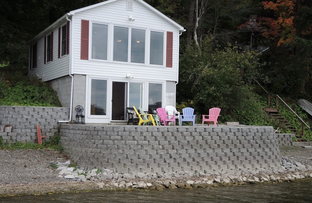 Wide Waterview - Spectacular lake views, swimming, fishing, Canadarago Lake
