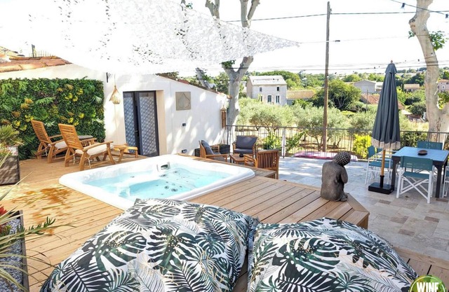 Wine Spa Occitanie - Suite 80m2 Jacuzzi Privatif