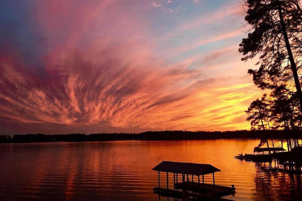 Titus House | What a view of our beautiful Lake Jordan. This cabin is sure to charm you .