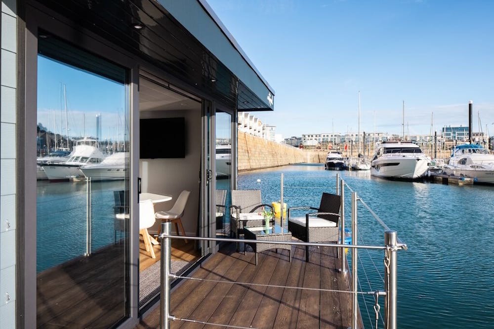 St. Helier Boat Rental | The Shells floating luxury apartments in St Helier Marina - a unique experience!