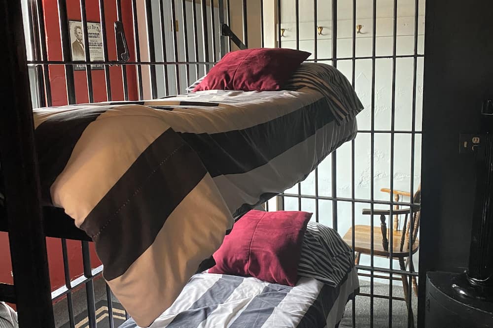 Wykoff House | Wykoff Historical Jail Haus with original jail cell bunks. It’s an adventure!