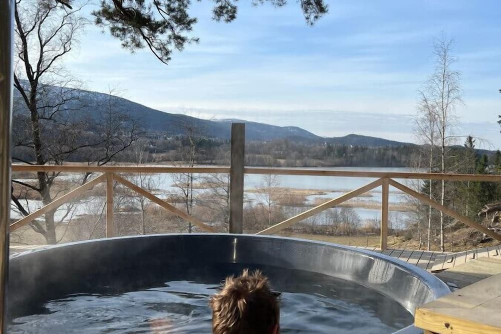 Levanger Cabin | Brand new unique cabin with a little luxury and hot tub on the deck.