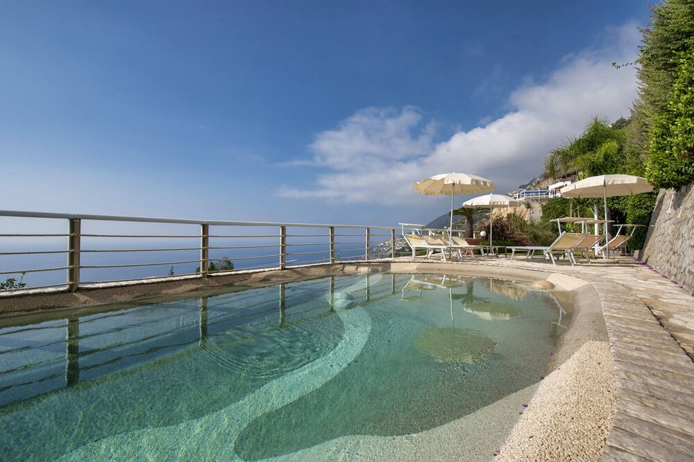 Conca dei Marini Apartment | Villa degli Angeli 1b, swimming pool with sea view, Amalfi Coast