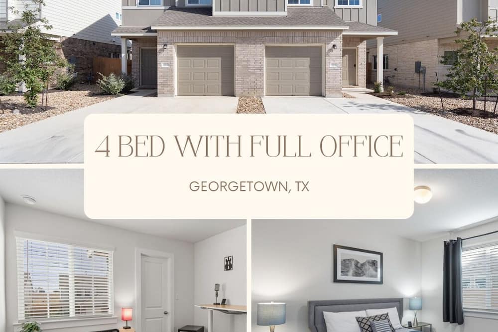 Georgetown Condo | 4/2.5/full office/pets ok/pool/gym/trails/garage/stairs/washer+dryer