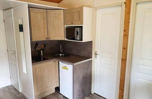 Saint-Point Ski Chalet | Flower Camping du Lac de Saint Point Lamartine - Saône et Loire - Southern Burgundy * - Chalet Tradition Standard 28m² - 2 bedrooms - covered terrace 4 people