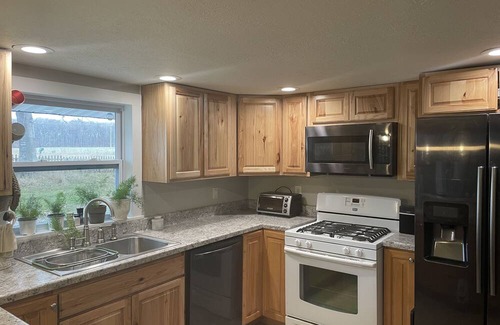 Pentwater Cottage | Cozy 3-bedroom cottage, large yard, minutes from Lake Michigan. Pet friendly.