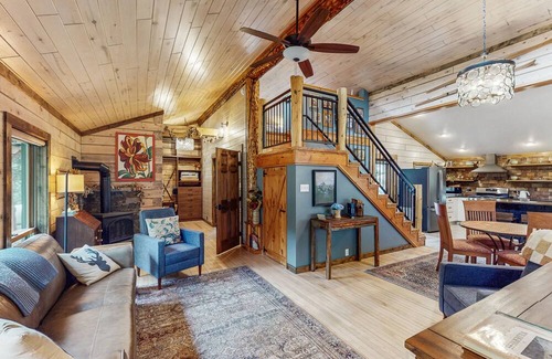 Durango House | Mountain home with gas fireplace, dog-friendly and outdoor deck with BBQ