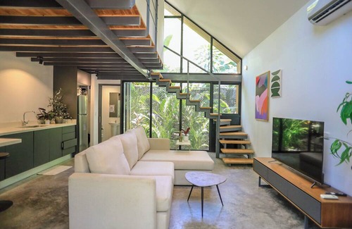 Mal Pais Apartment | Modern loft in Mal País with A/C, close to Santa Teresa with shared pool