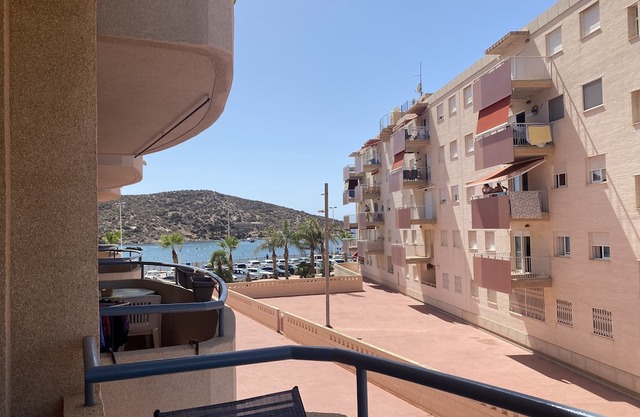 Accessible apartment 50 metres to beach ,large communal pool, sea view balcony