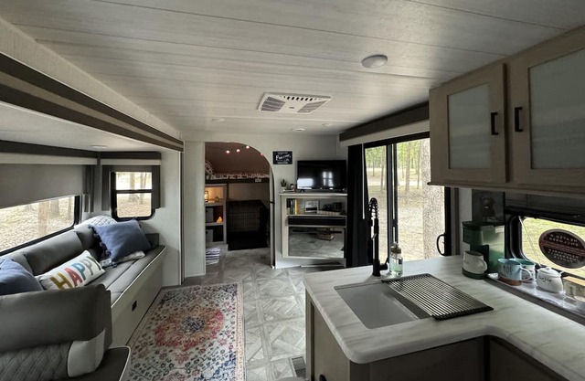 Family and Pet-Friendly Camper Steps Away from Lake Fork!