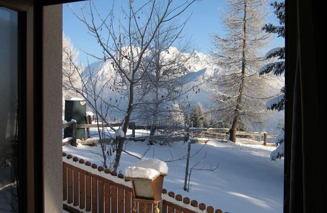 Mountain hut near ski lift