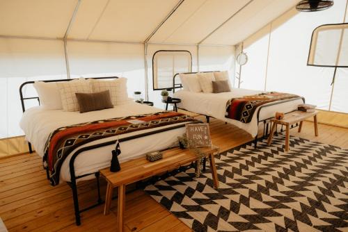 Glamping Tents 2 Queens at Lake Guntersville State Park